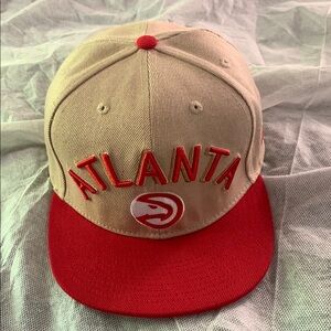 Atlanta Hawks Red and Tan Cap
